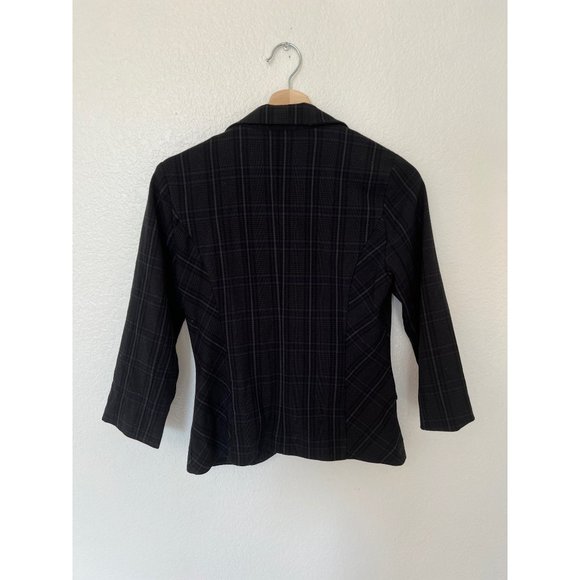 Charlotte Russe Plaid Blazer Black Size Small Women Jacket Womens Small Women's - Picture 4 of 4